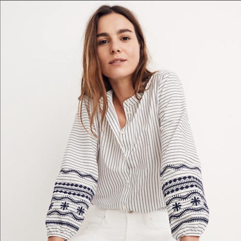 (Madewell) Embroidered Top